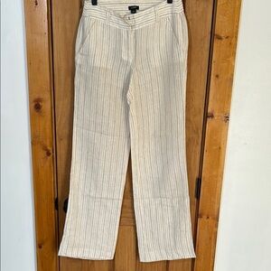 Striped Beige and White Pants